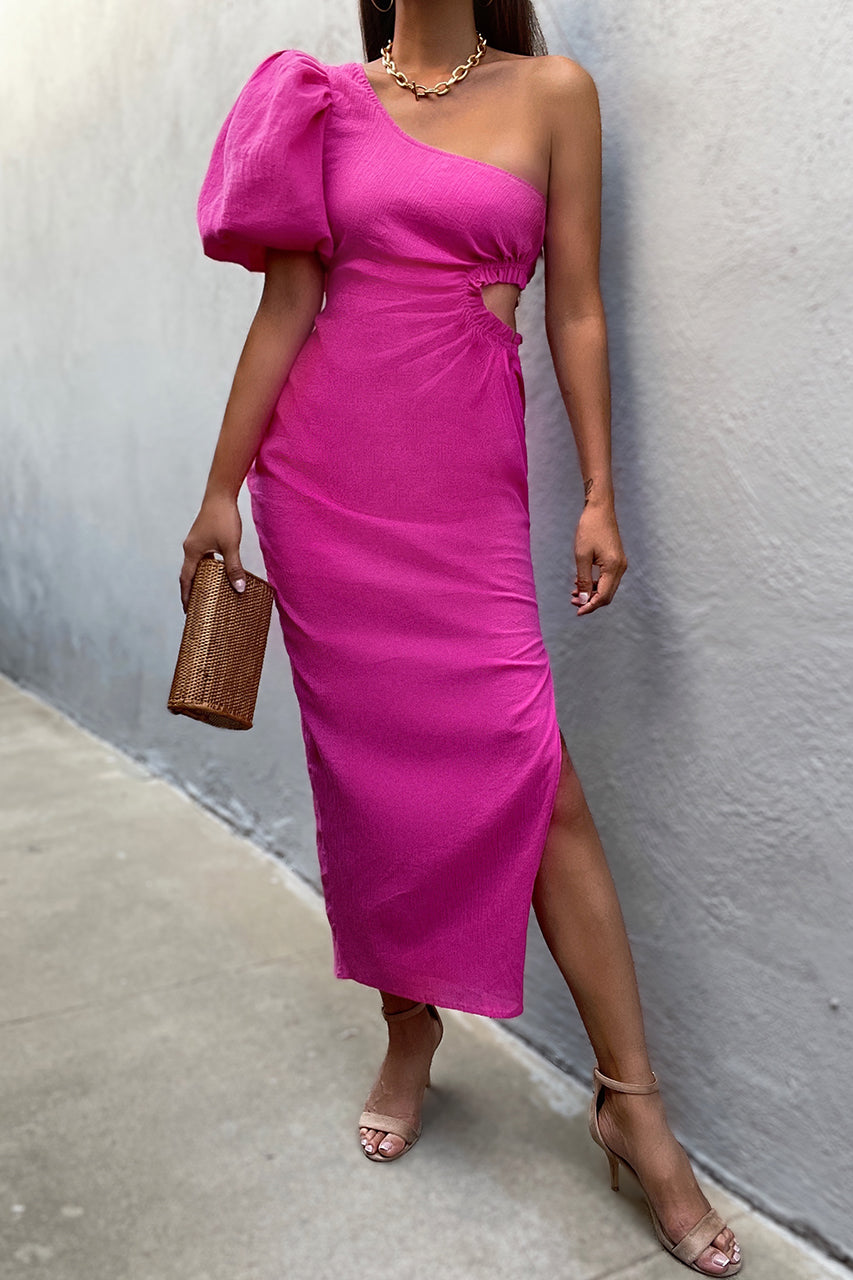 fuchsia maxi dress